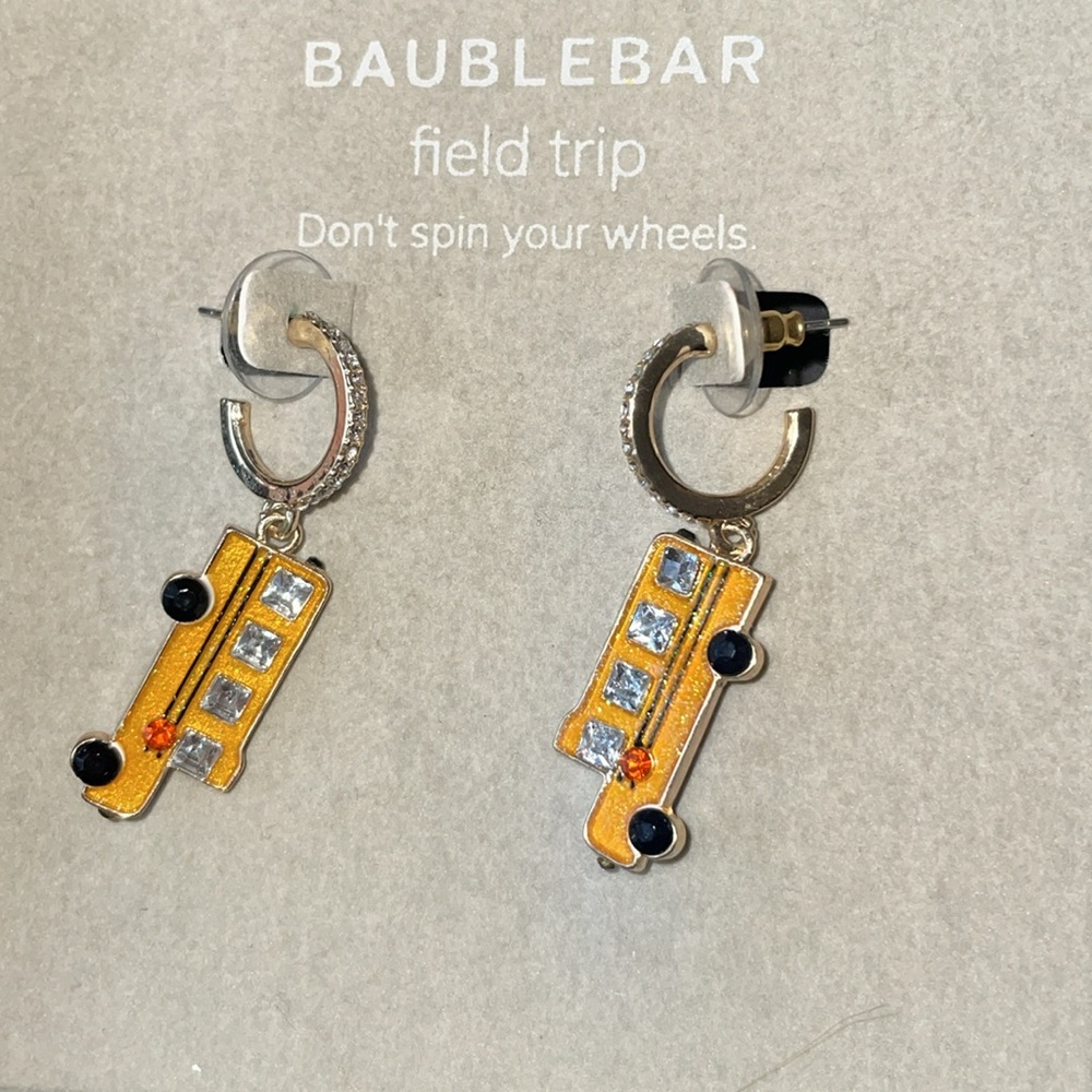 Baublebar Field Trip Schoolbus earrings